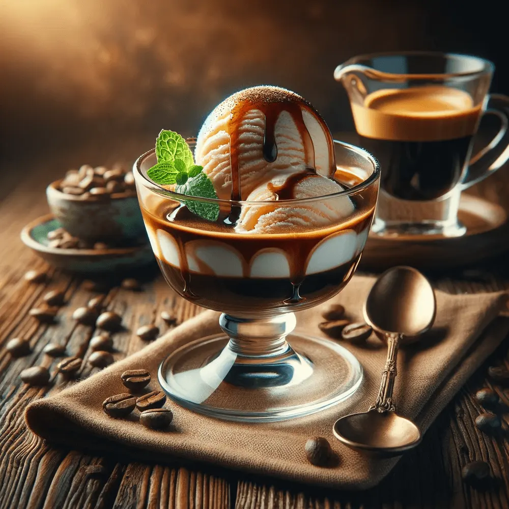włoski deser Cafe affogato