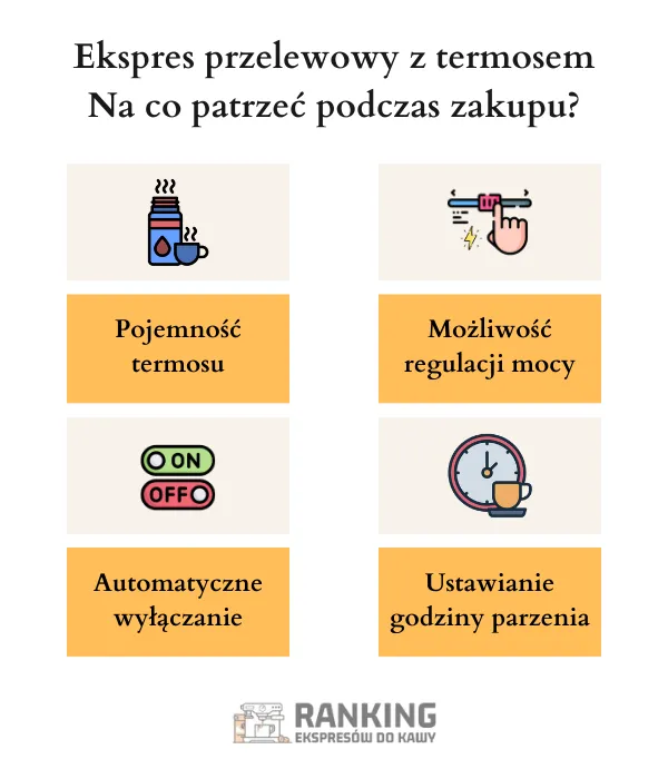 Co powinien mieć dobry ekspres przelewowy z termosem