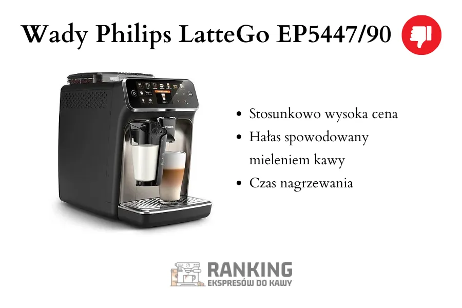 Wady Philips LatteGo EP544790