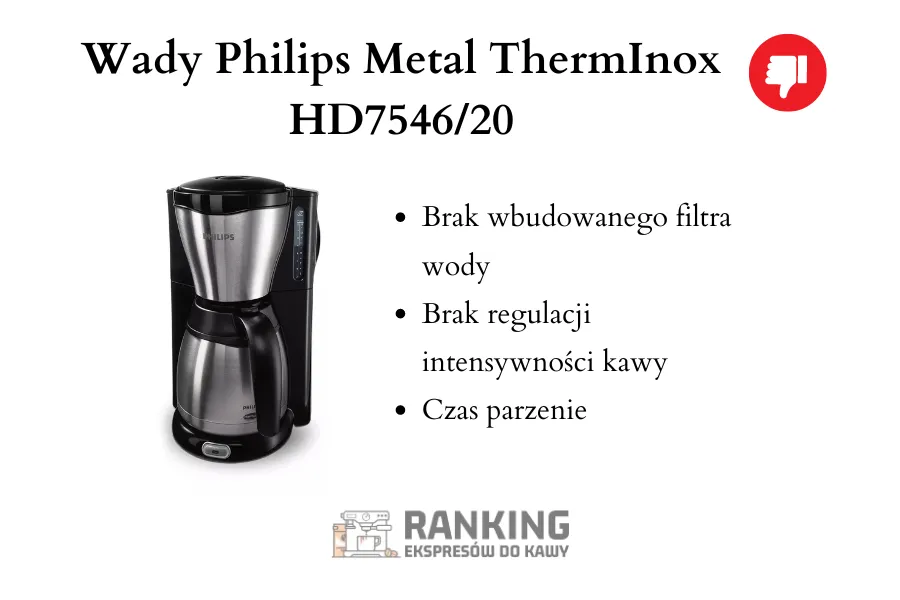 Wady - Philips Metal ThermInox HD754620