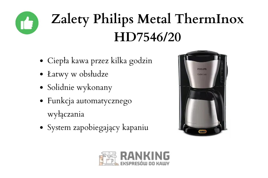 Zalety - Philips Metal ThermInox HD754620