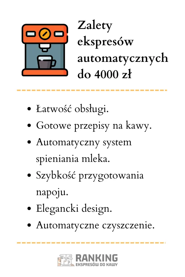 Zalety ekspresów automatycznych do 4000 zł