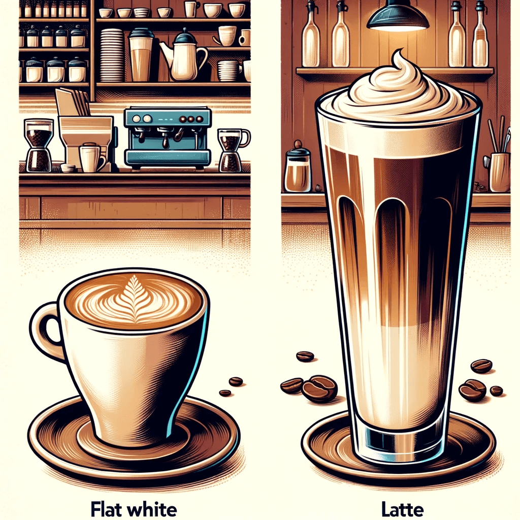 czym się różni flat white od latte